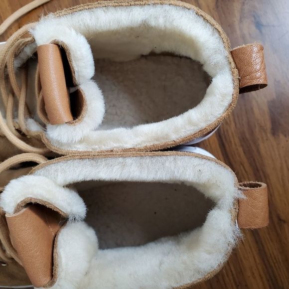 Blackstone QL48 Genuine Shearling Lined High Top Sneaker EU 37 US 7 Rust Brown - Picture 11 of 12